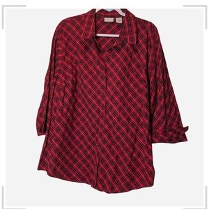 Pre-owned Plaid Red Women's Top